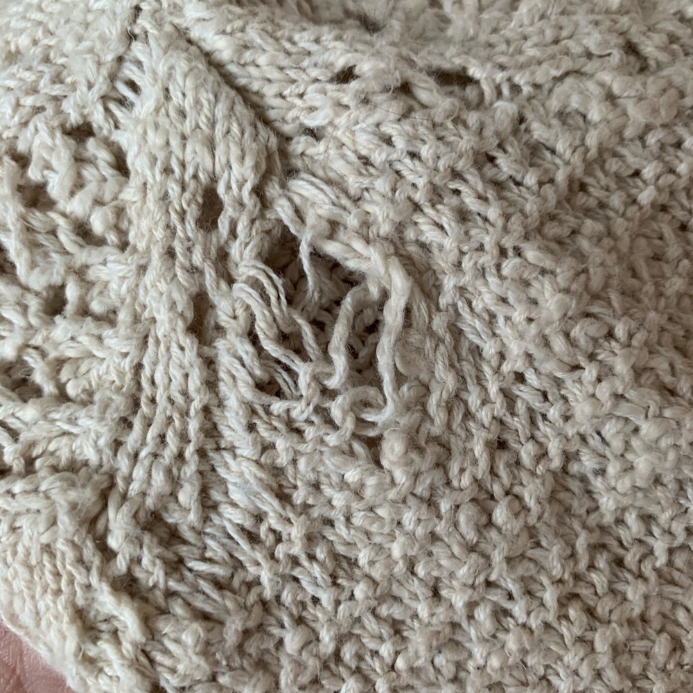 Cream Crochet Top Sweater - Picture 8 of 8